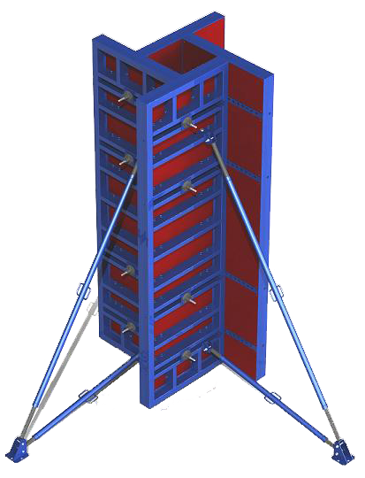 Опалубка универсальных колонн «ГАММА» «ГАММА-КАСКАД» «ЭКОФОРМ»